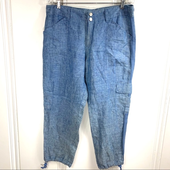 Sanctuary x Anthropologie linen cargo pants - Picture 2 of 3